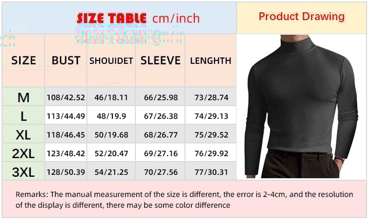 ⏳Begrenzte Zeit 50% Rabatt💥🎁【Geschenk-Empfehlung】Hochgeschlossenes Herren-T-Shirt mit langen Ärmeln und schmaler Passform