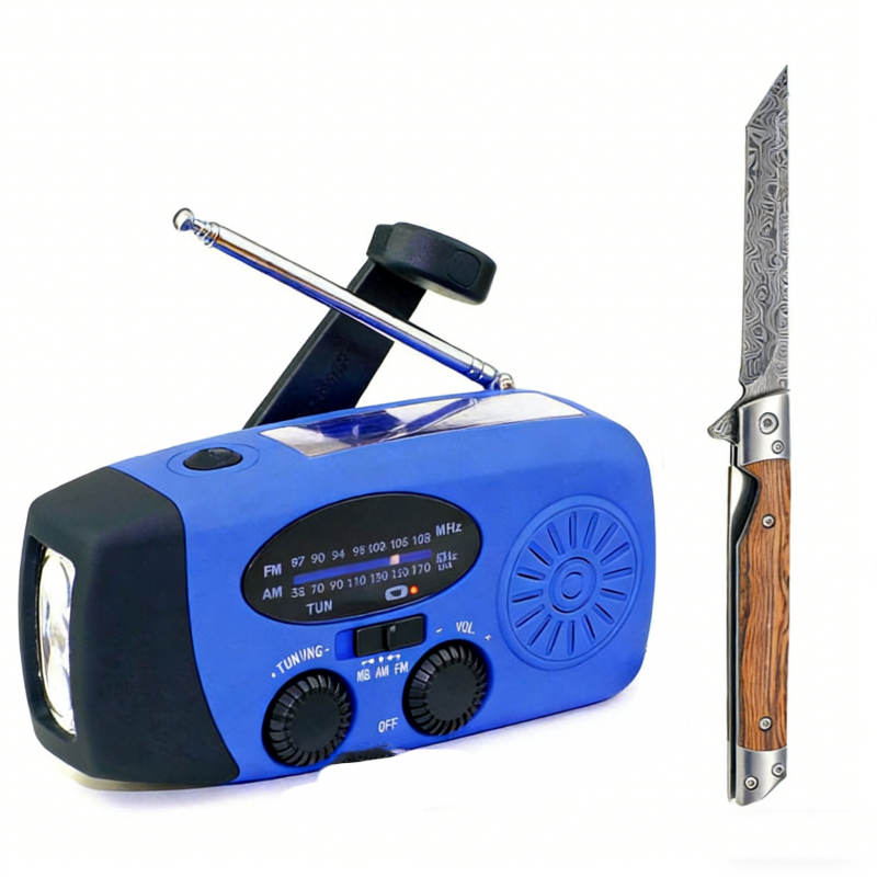 Solar-Kurbelradio für Notfall & Outdoor – Nie ohne Strom und Empfang! 🔦 Solar & Handkurbel, helle LED-Taschenlampe, USB-Notladung 🔋