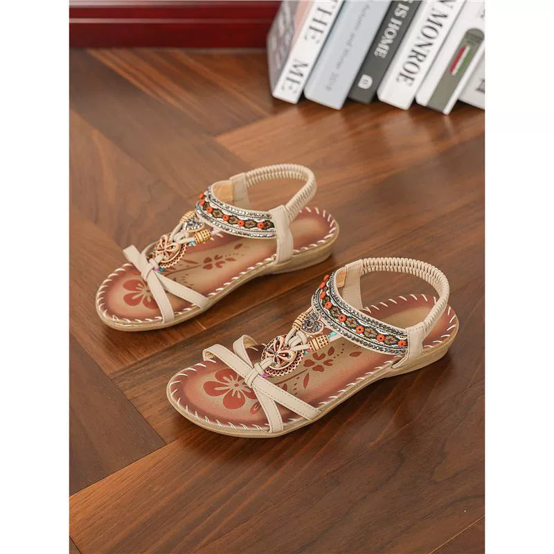 💎 53% RABATT! 💎 2026 Bohemian-Sandalen für Frauen – Atmungsaktiv, Rutschfest & Barfuß-Komfort für den ganzen Tag 🌈👣