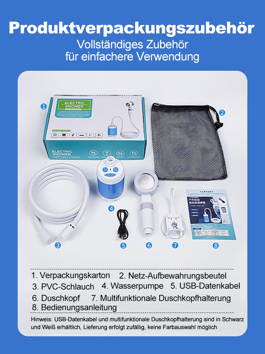 🚿 Frisch bleiben im Freien - 50% OFF - 🔥 Tragbare Campingdusche mit regulierbarem Durchfluss - für einfache und bequeme Reinigung im Freien!