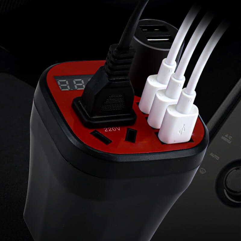 Im Auto montierter Becher-Wechselrichter QC-Ladegerät(💥💥Befristetes Angebot: 50% Rabatt auf Bestellungen)