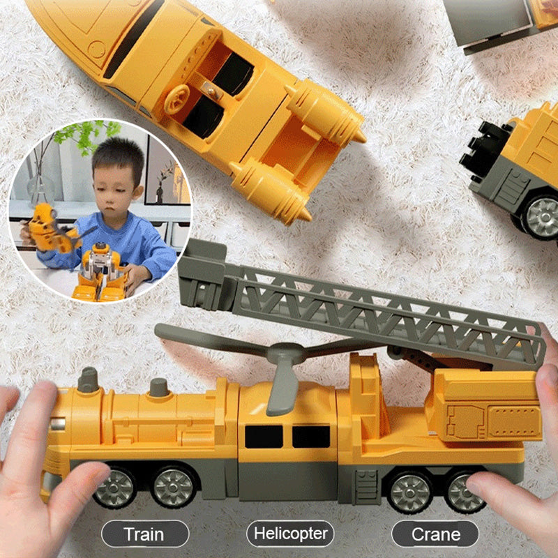🔥Magnetisches Transformation Technik Auto Zusammengebautes Spielzeug