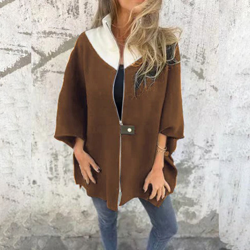 🍁Frühherbst-Specials 62 % RABATT 💕Lässige Jacke mit Stehkragen und halbem Reißverschluss für Damen