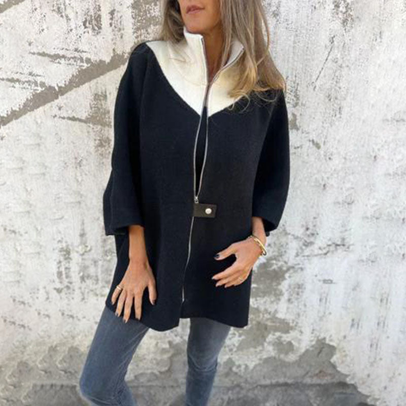 🍁Frühherbst-Specials 62 % RABATT 💕Lässige Jacke mit Stehkragen und halbem Reißverschluss für Damen