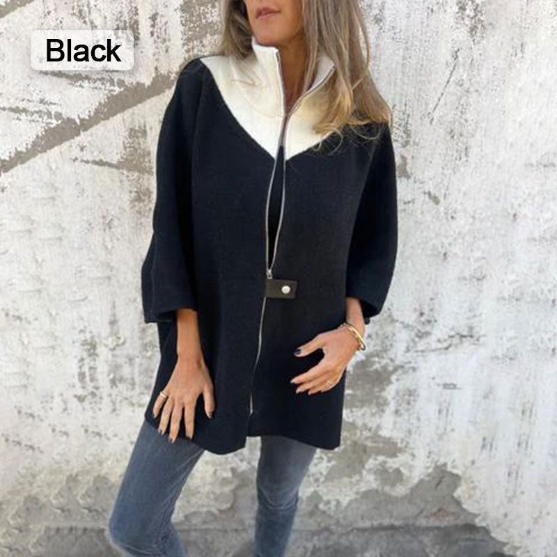 🍁Frühherbst-Specials 62 % RABATT 💕Lässige Jacke mit Stehkragen und halbem Reißverschluss für Damen