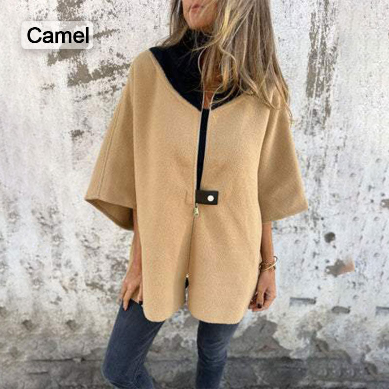 🍁Frühherbst-Specials 62 % RABATT 💕Lässige Jacke mit Stehkragen und halbem Reißverschluss für Damen
