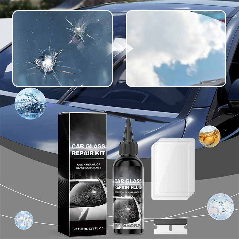 💫Kaufen Sie 4 und erhalten Sie 6 gratis💫Schnell wirkendes Auto-Windschutzscheiben-Riss-Reparaturset