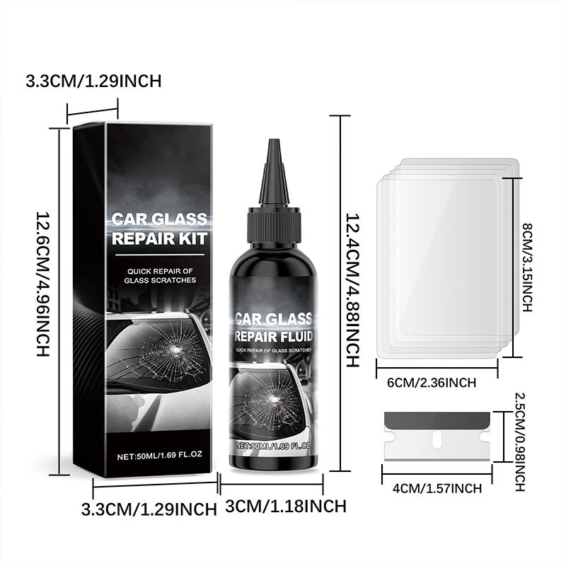 💫Kaufen Sie 4 und erhalten Sie 6 gratis💫Schnell wirkendes Auto-Windschutzscheiben-Riss-Reparaturset