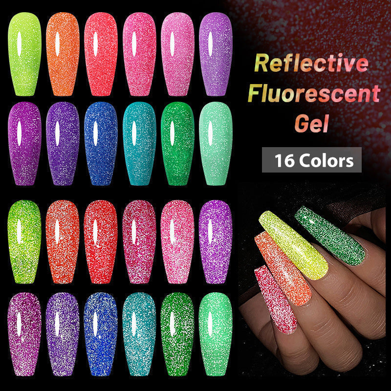 ✨ Erhalten Sie 10€ Rabatt und kaufen Sie 1 und erhalten Sie 1 gratis!✨ Glänzender, reflektierender, fluoreszierender Gel-Nagellack
