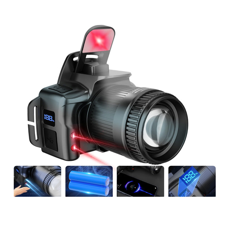 đ„Hot Saleđ„Zoombare LED-Stirnlampe mit 6 Modi & Bewegungssensor