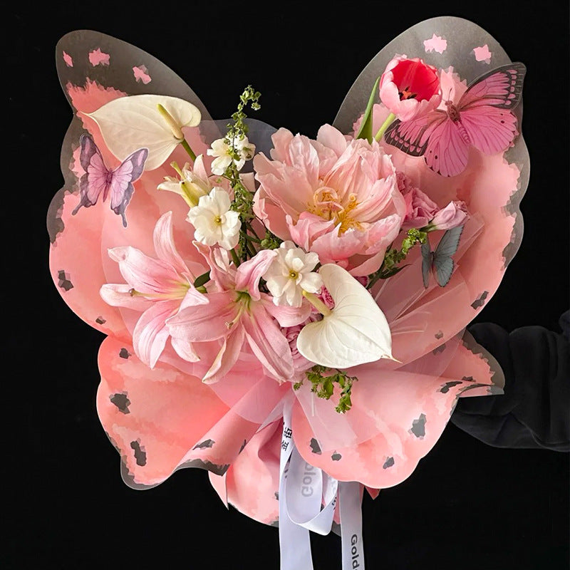 🌸Herbstschlussverkauf🌸Zeitlich begrenzt 45%RABATT💕Verzaubertes Blumenstrauß-Schmetterlings-Geschenkpapier