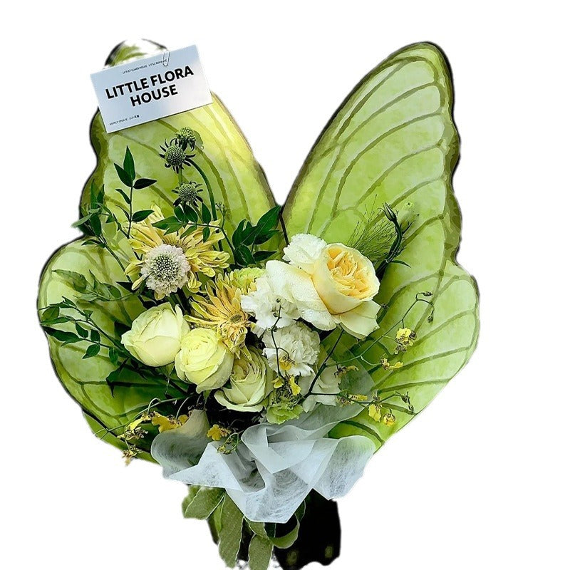 🌸Herbstschlussverkauf🌸Zeitlich begrenzt 45%RABATT💕Verzaubertes Blumenstrauß-Schmetterlings-Geschenkpapier