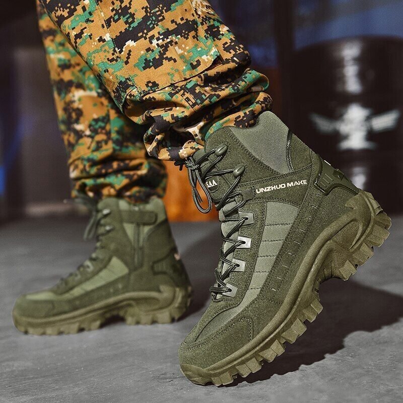 🔥High-Top-Outdoor-Wander- und Bergschuhe in großen Größen, Sport-Laufschuhe - wasserdicht und durchstichfest, langlebig