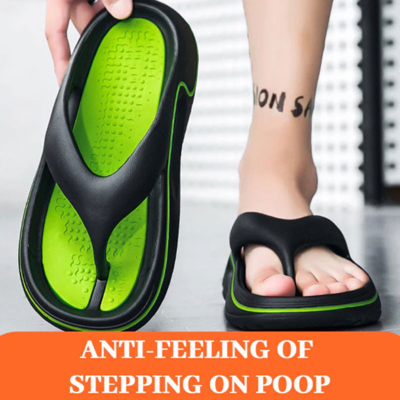 Bequeme Sommer-Flip-Flops mit dicken Sohlen