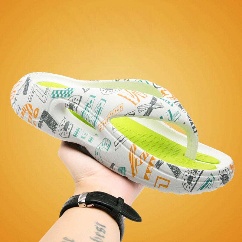 Bequeme Sommer-Flip-Flops mit dicken Sohlen