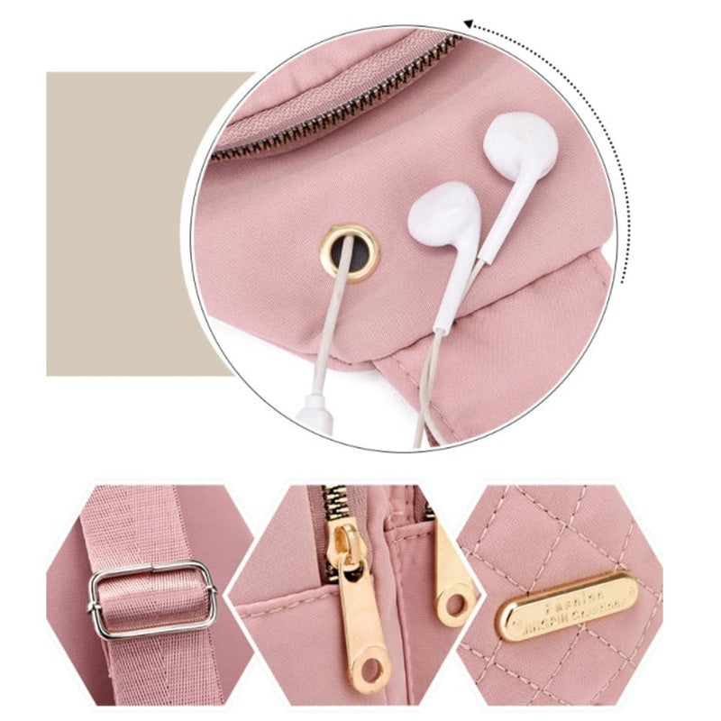 Leichte Metall-Brusttasche mit Reißverschluss und Kabeldurchführung – Exquisites Geschenk
