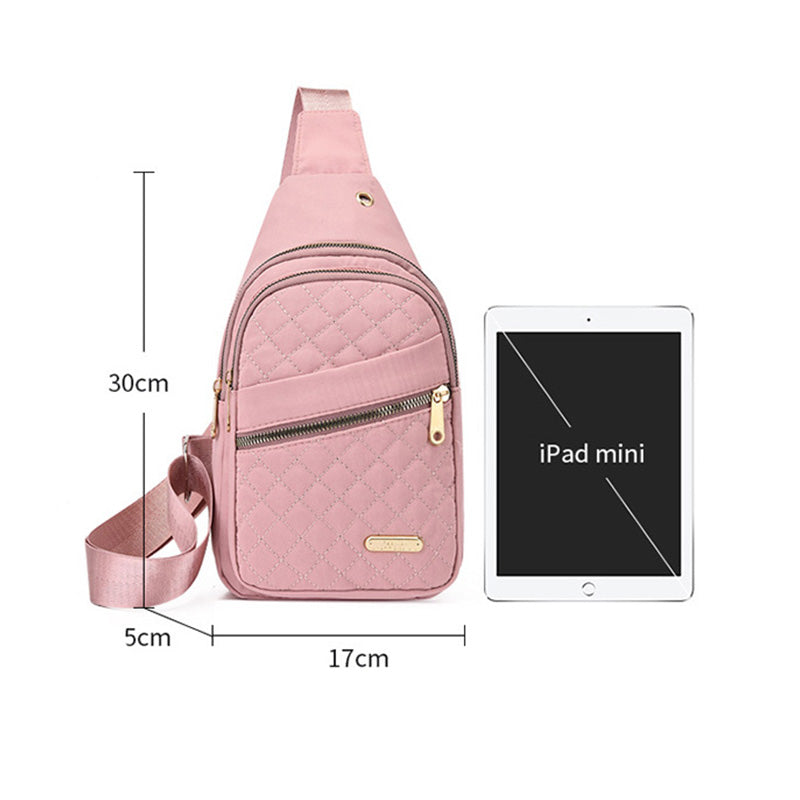 Leichte Metall-Brusttasche mit Reißverschluss und Kabeldurchführung – Exquisites Geschenk