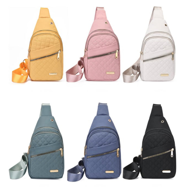 Leichte Metall-Brusttasche mit Reißverschluss und Kabeldurchführung – Exquisites Geschenk