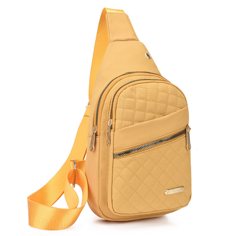 Leichte Metall-Brusttasche mit Reißverschluss und Kabeldurchführung – Exquisites Geschenk