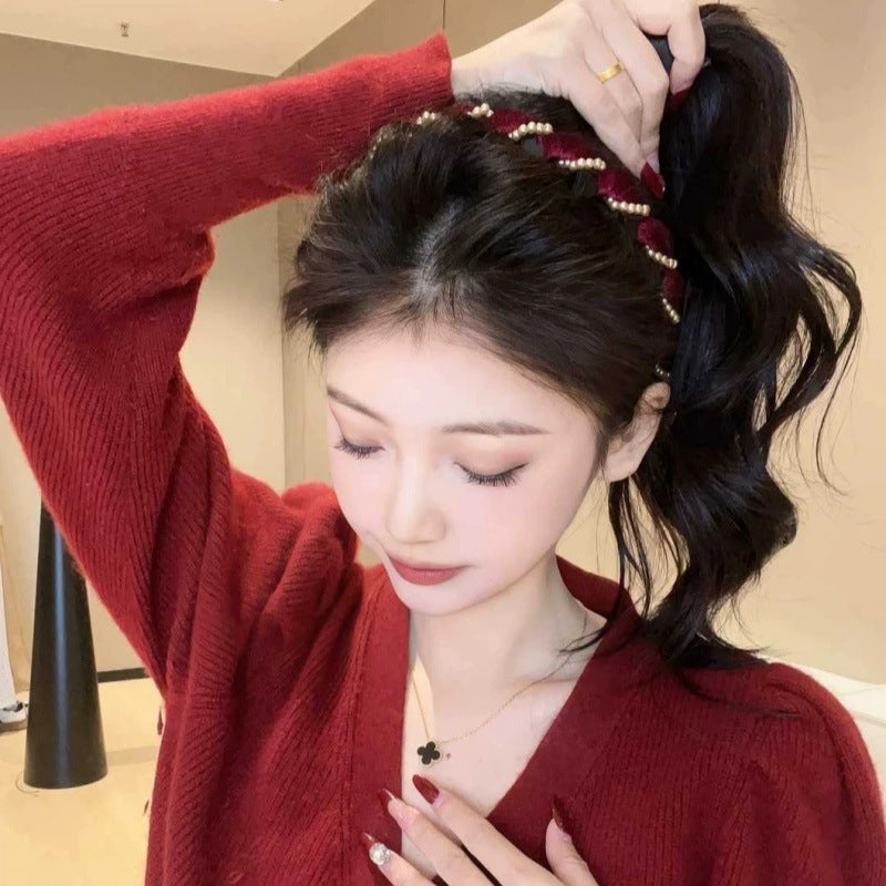 🔥Heißer Verkauf🔥Vintage High Cranium Artificial Pearl Hairband (50% Rabatt)