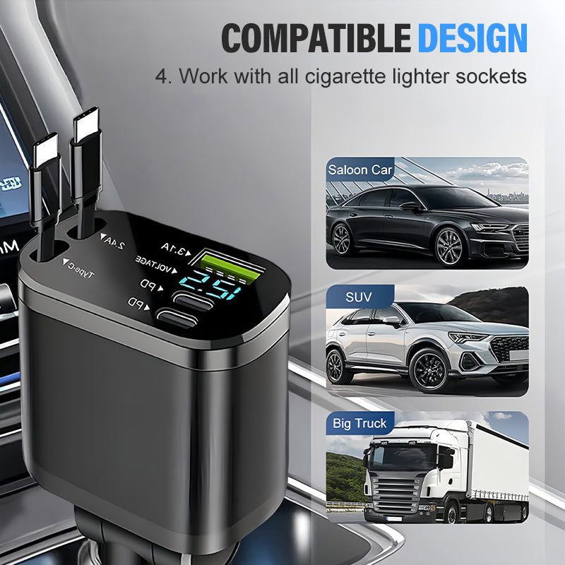 🚗 50 % RABATT! ✨ Schnellladegerät für das Auto mit Sternenhimmel-Ambientebeleuchtung – modern und praktisch 🌟