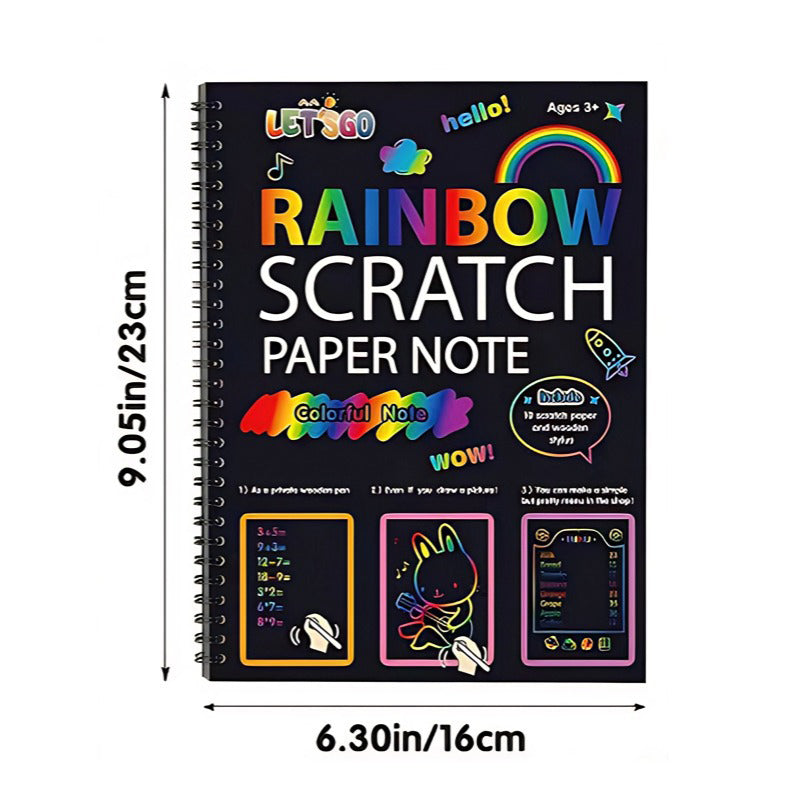 Kreatives Regenbogen-Kratzbild-Notizbuch
