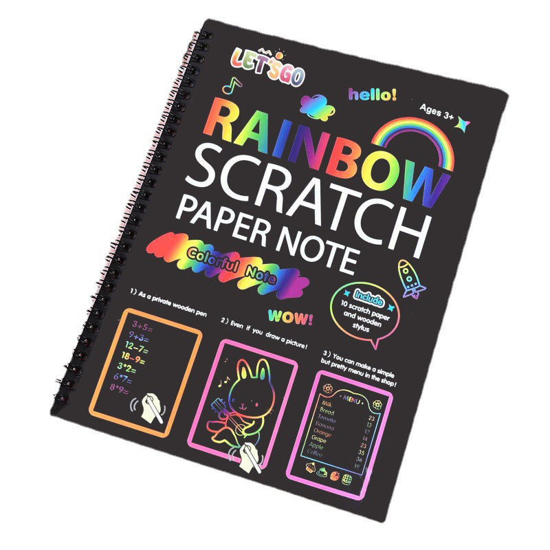 Kreatives Regenbogen-Kratzbild-Notizbuch