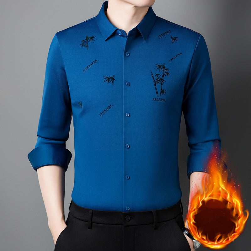 Men's Plush Lined Thickened Long Sleeve Shirt(50% OFF)