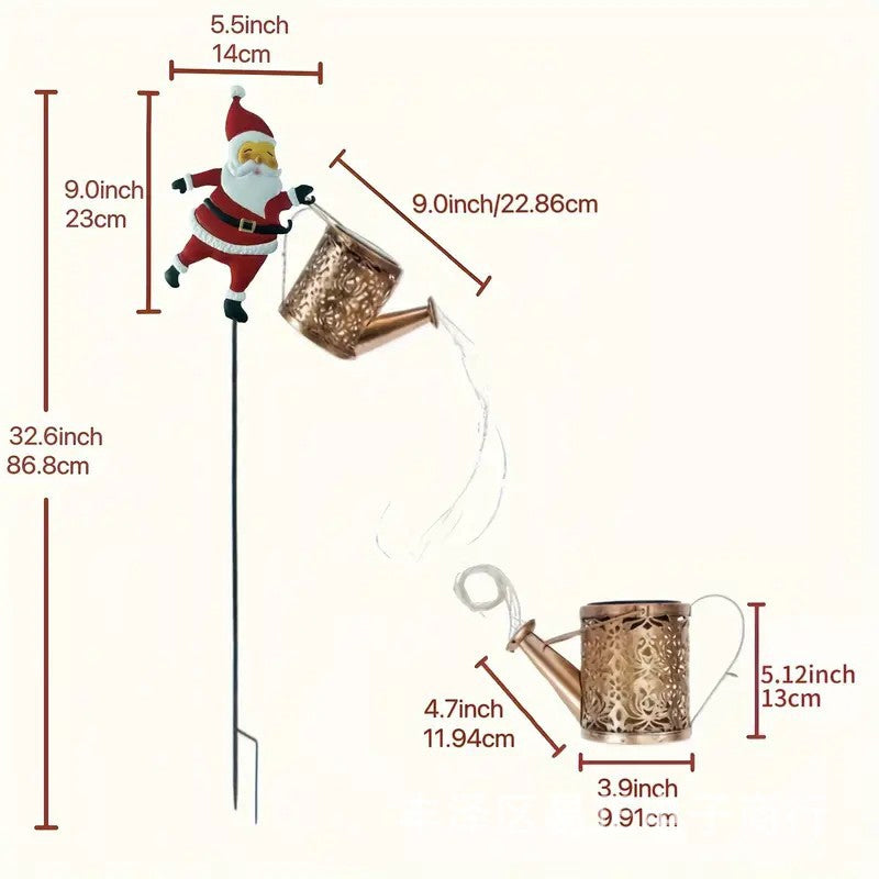 Solarbetriebene Weihnachtsmann-Gartensteckleuchte