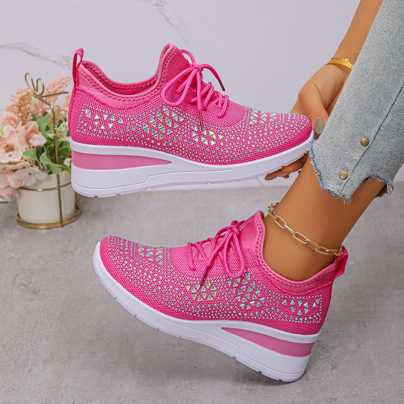 👟 53% RABATT! ✨ Atmungsaktive Sneaker aus Mesh mit Strassverzierung – Funkelndes Design, Leichte Belüftung & Rutschfeste Sohle 💎