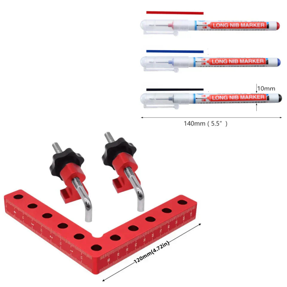 đ§â° 50% RABATT! 90° Positionierwinkel & Rechtwinkel-Klemmen Set aus Alu â FĂŒr perfekte Holzarbeiten & Montagen đ ïž