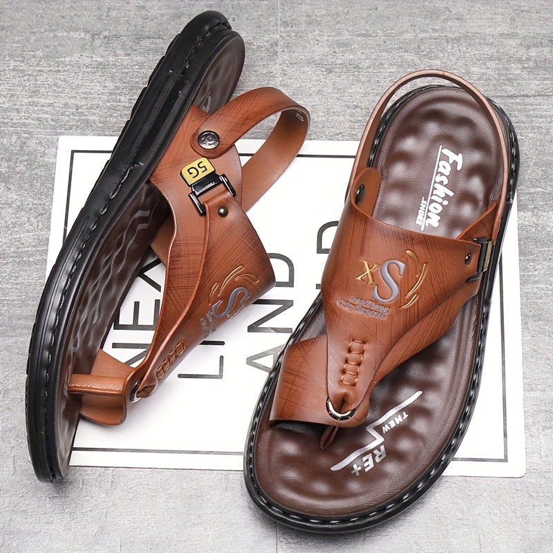 👞 47% RABATT! 🌿 Atmungsaktive Outdoor-Sandalen aus Weichem Leder in Übergrößen für Herren – Bequeme Passform, Rutschfeste Sohle & Ideal Für Lange Spaziergänge 🚶♂️