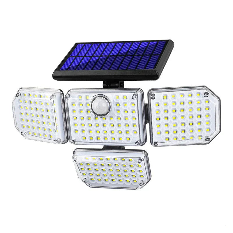Solar Bewegungsmelderleuchte☀️✨Mehrere Leuchtenköpfe Außenlampe