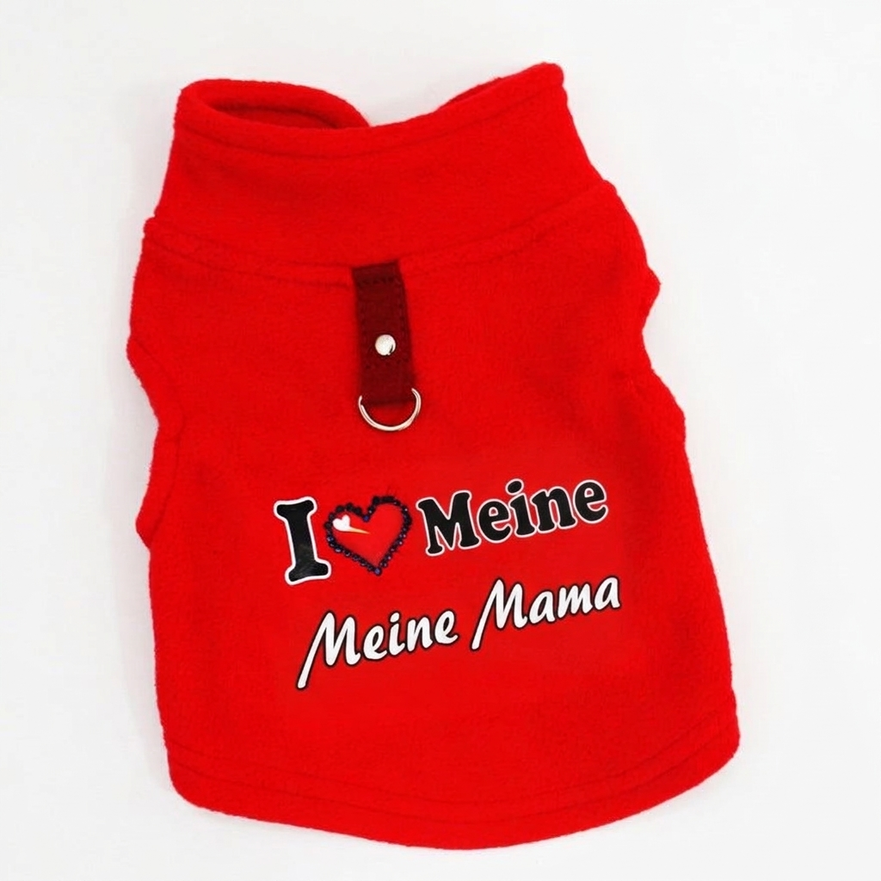 ✨ Warmes Haustierpullover mit Leinenring — "Love Dad & Mum"-Design ❄️