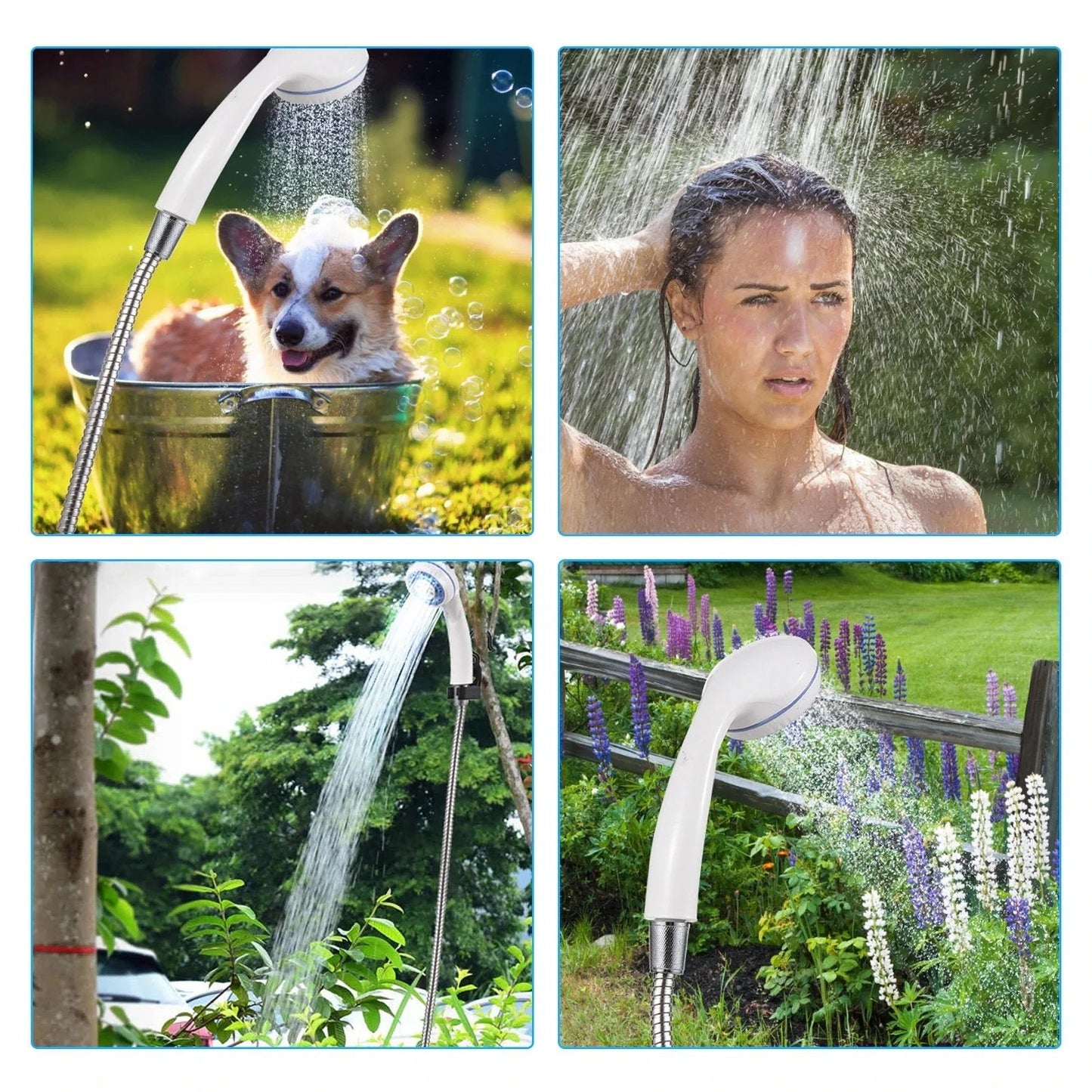 🚿 Frisch bleiben im Freien - 50% OFF - 🔥 Tragbare Campingdusche mit regulierbarem Durchfluss - für einfache und bequeme Reinigung im Freien!