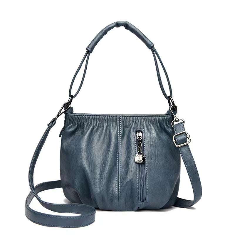👜✨ Lässige Plisseetasche aus weichem Leder ✨ – Praktische Beuteltasche mit Stil 💼 Leicht, langlebig & perfekt für den Alltag! 🌟