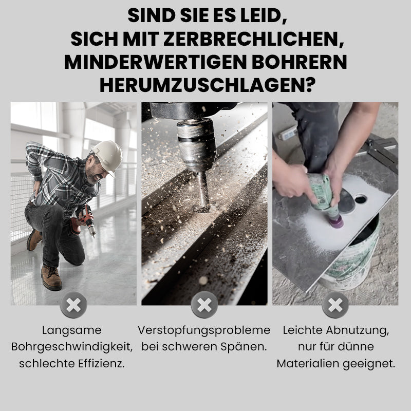 ⚙️🔥Hochfester Exzenterbohrer-Satz mit 4 Schneiden