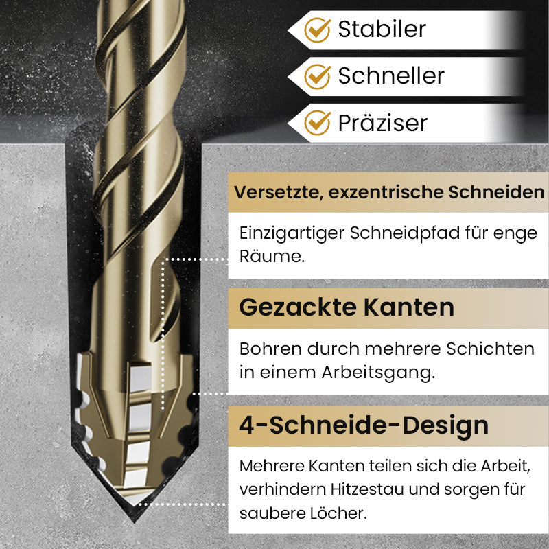 ⚙️🔥Hochfester Exzenterbohrer-Satz mit 4 Schneiden