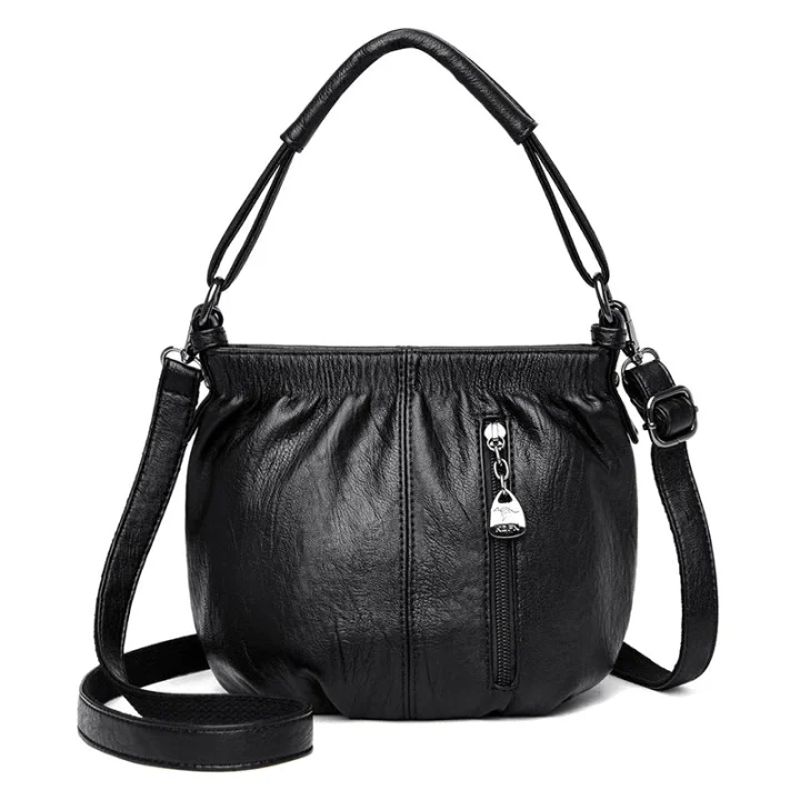 👜✨ Lässige Plisseetasche aus weichem Leder ✨ – Praktische Beuteltasche mit Stil 💼 Leicht, langlebig & perfekt für den Alltag! 🌟