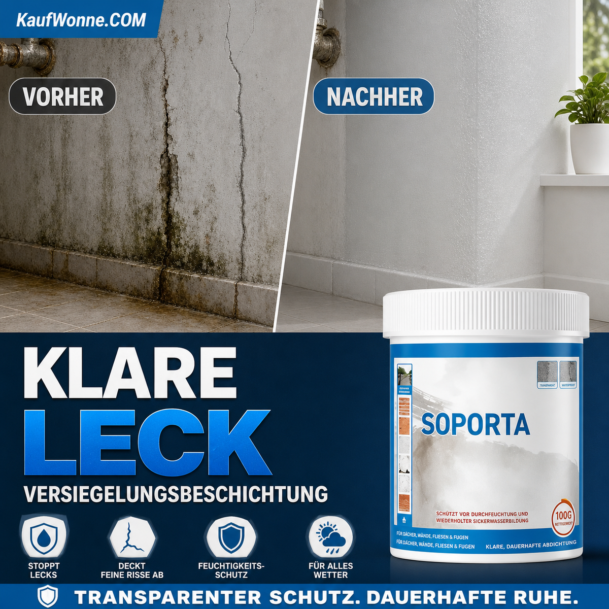 💧 Wasserfester Kleber & Dichtmasse – flexibel & langlebig, geeignet für Holz, Fliesen und Metall! 🌟-Gcom