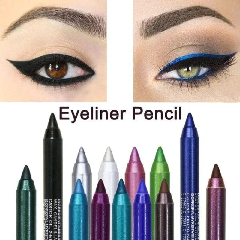 💄 🎨 14er-Set Wasserfeste Farbige Gel-Liner – Metallic & Glänzendes Finish, Verwischfest & Perfekt Für Kreative Looks ✨