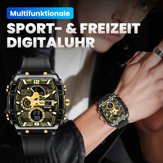Multifunktionale Sport- und Freizeituhr mit Digitalanzeige