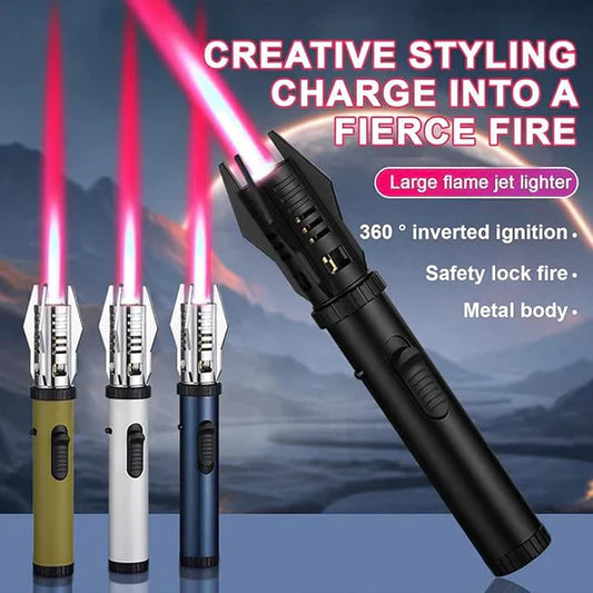 Outdoor Camping Multifunktioneller Windgeschützter Gerader Flamme Hochtemperaturbeständiger Schweißbrenner