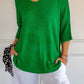 🌸 60% RABATT! 🧶 Unifarbenes Gestricktes Top mit V-Ausschnitt – Frühjahrsverkauf – Weich & Bequem, Zeitloser Look & Vielseitig Kombinierbar 👚