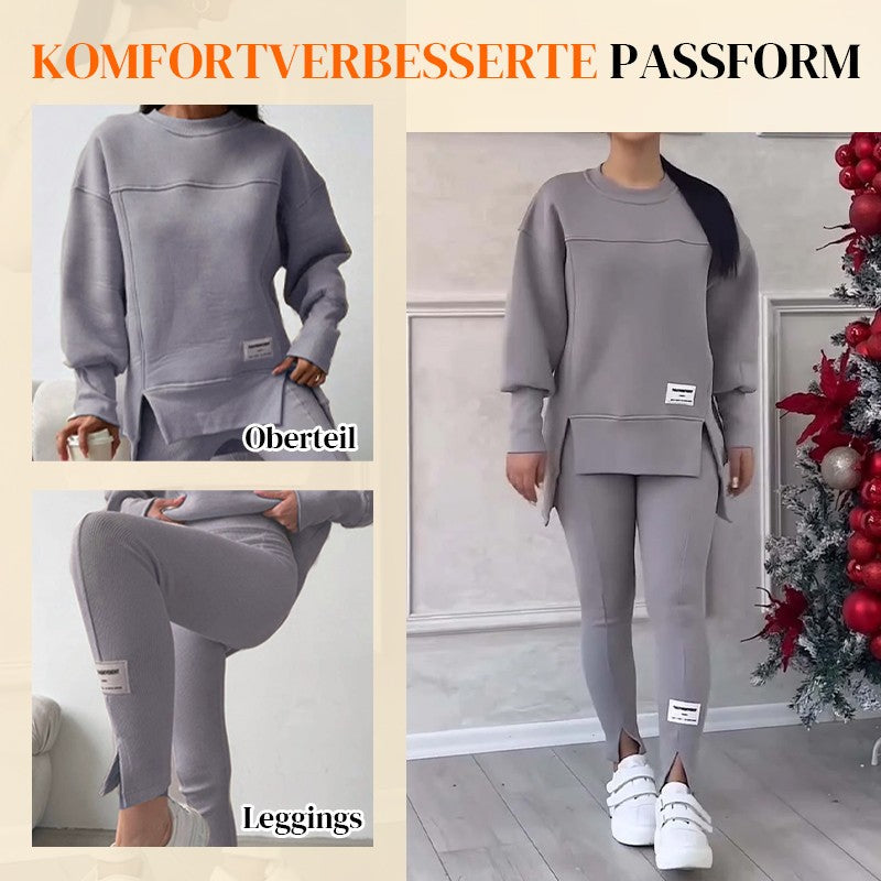 ✨ 60% RABATT! 🧘‍♀️ Lässiges Sweatshirt-Leggings-Set – Ultraweiches Jersey, Moderne Passform & Perfekt für Alltag, Sport oder Entspannung 🏃‍♀️📦