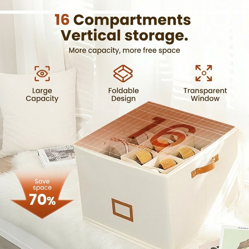 👟 50% RABATT! 🧺 Schuh-Aufbewahrungsbox aus Stoff – Zusammenklappbar, staubdicht & atmungsaktiv – Ideal für Schränke & Schlafzimmer ✨