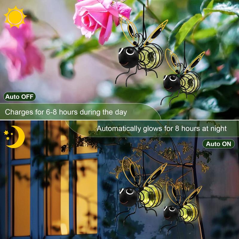 🐝Solar-Bienenlampe zum Aufhängen im Freien – das perfekte Geschenk für pflanzenbegeisterte Mütter oder einfach jeden, der ein Lächeln auf den Lippen zaubert❤️