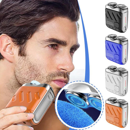 🖤2025 Neues Design 50 % Rabatt🖤tragbarer rotierender Elektrorasierer mit zwei Ringen
