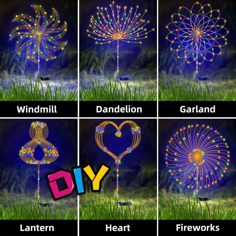 🎆 50% RABATT! ☀️ Wasserdichte Solar-Garten-Feuerwerkslampe – 8 Lichtmodi, Wetterfest & Festliche Dekoration für den Garten 🏡