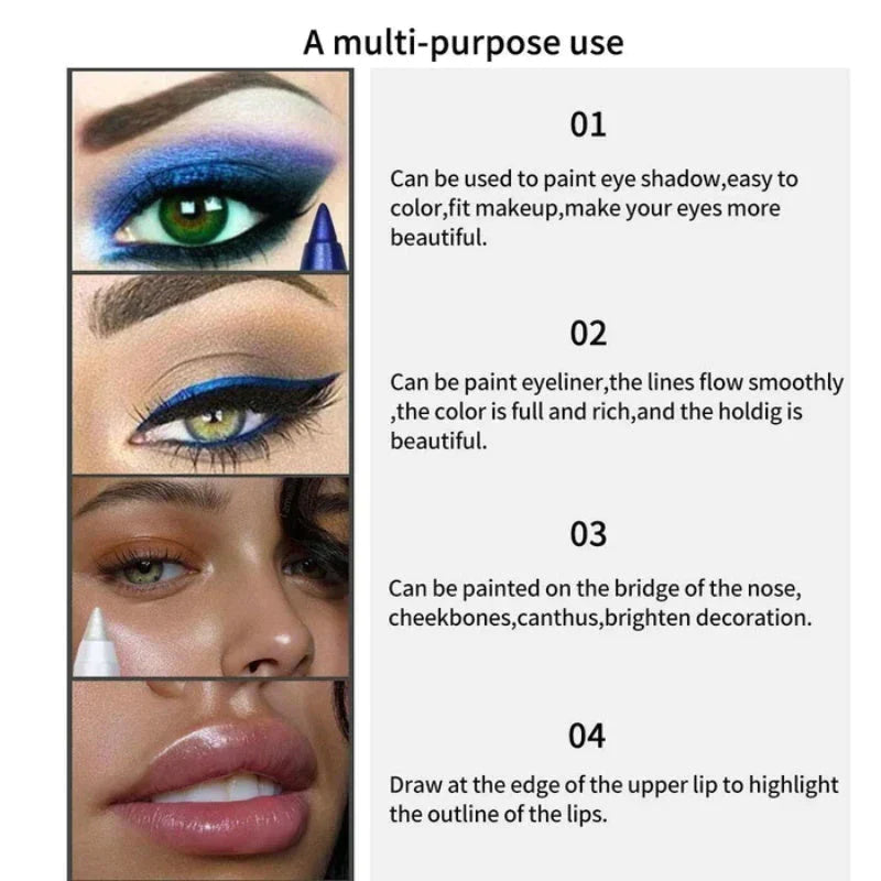 💄 🎨 14er-Set Wasserfeste Farbige Gel-Liner – Metallic & Glänzendes Finish, Verwischfest & Perfekt Für Kreative Looks ✨